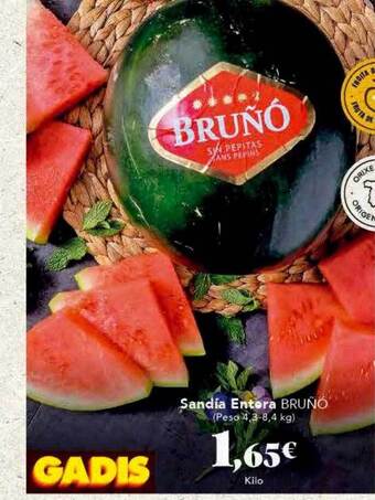 Gadis Sandia Entera Bruño oferta