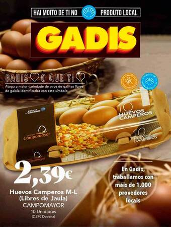 Gadis Huevos Camperos M-l Libres De Jaula Campomayor oferta