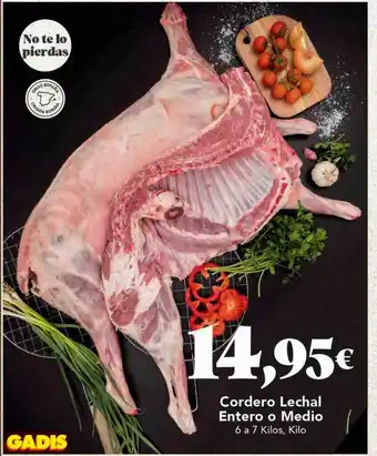 Gadis Cordero Lechal Entero O Medio oferta