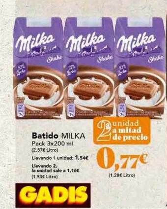 Gadis Batido Milka oferta