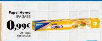 Gadis Papel Horno Ifa Sabe oferta