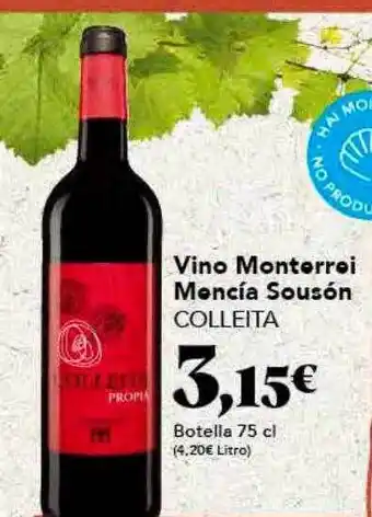 Gadis Vino Monterrei Mencia Sousón Colleita oferta