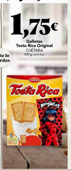 Gadis Galletas Tosta Rica Original Cuétara oferta