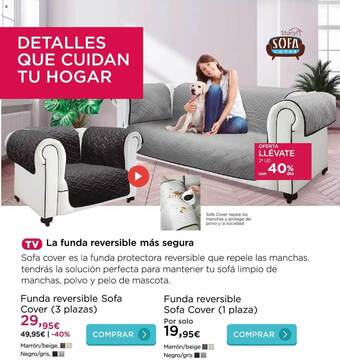 La tienda en casa Funda Reversible Sofa Cover oferta