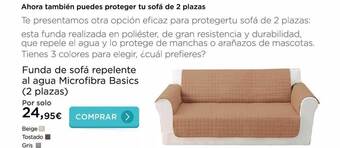 La tienda en casa Funda De Sofá Repelente Al Agua Microfibra Basics oferta