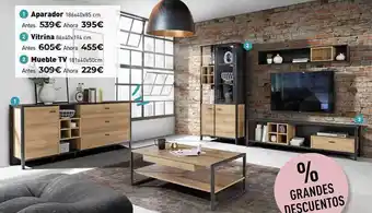 Mubak 1- Aparadior 2- Vitrina 3- Mueble Tv oferta