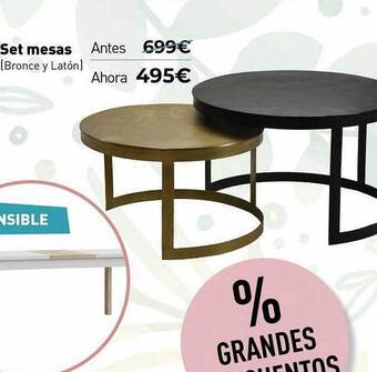 Mubak Set Mesas oferta