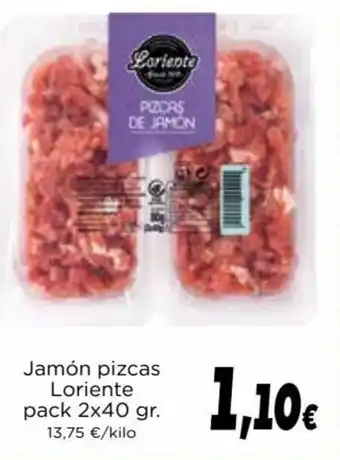 Proxi Jamón pizcas Loriente pack 2 x 40 gr. oferta