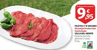 Alcampo Villa del Monte Especial Parilla, Plancha o Salsa Filetes 1ª B Vacuno oferta
