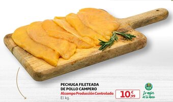 Alcampo Pechuga Fileteada de Pollo Campero oferta