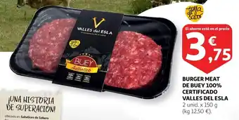 Alcampo Burger Meat de Buey 100% Certificado Valles del Esla 2 Unid. x 150 g. oferta
