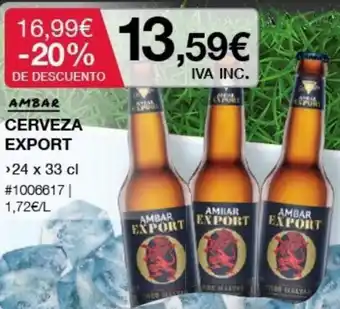 Costco Ambar Cerveza Export 24 x 33 cl oferta