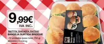 Costco British Sandwich Factory Bandeja Surtida Brioche 12 Unidades oferta