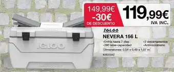 Costco Igloo Nevera 156 L 0.54 x 0.49 x 1.07 m oferta