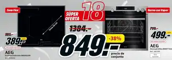 MediaMarkt AEG Encimera Inducción IAE63421FB + AEG Horno Pirolítico BSE577321M oferta