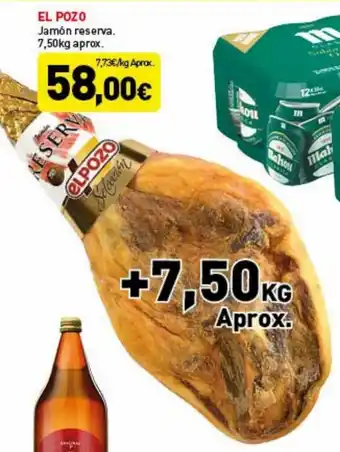 Hiperber El Pozo Jamón Reserva 7.50 kg Aprox. oferta