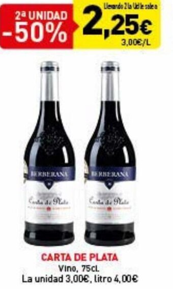 Hiperber Carta de Plata Vino, 75cl oferta