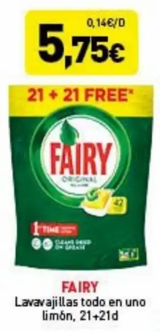 Hiperber Fairy Lavavajillas Todo En Uno Limón 21 + 21 D oferta