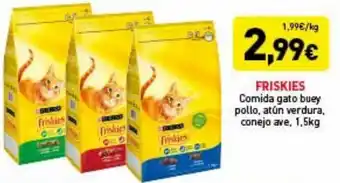 Hiperber Friskies Comida Gato Buey Pollo, Atún Verdura, Conejo Ave. 1.5kg oferta