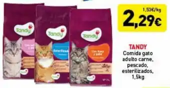 Hiperber Tandy Comida Gato Adulto Carne, Pescado, Esterilizados 1.5 kg oferta