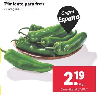 Lidl Pimiento Para Freír oferta