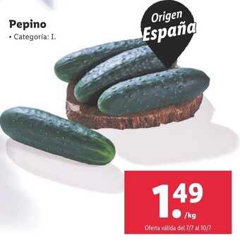 Lidl Pepino oferta