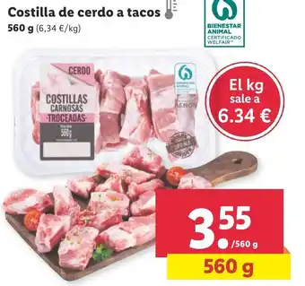 Lidl Costilla de Cerdo A Tacos 560 g oferta