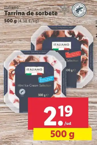 Lidl Italiamo Tarrina de sorbete 500g oferta