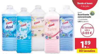 Lidl Formil Suavizante concentrado 1,92 L oferta