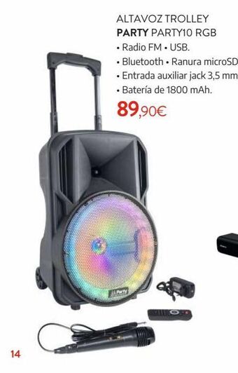 Tien 21 Altavoz trolley party party10 rgb oferta