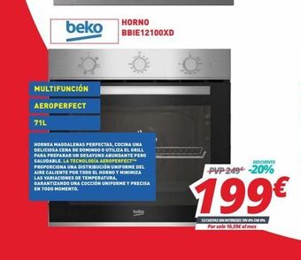 Mi electro Beko horno bbie12100xd oferta