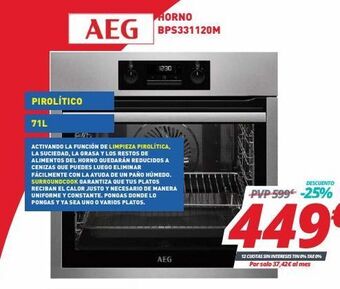 Mi electro Aeg horno bps331120m oferta