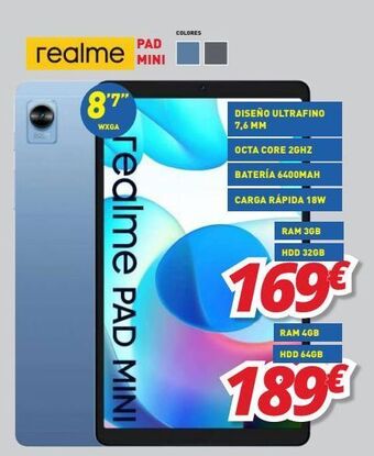 Mi electro Realme pad mini oferta