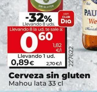 Maxi Dia Cerveza sin gluten mahou oferta