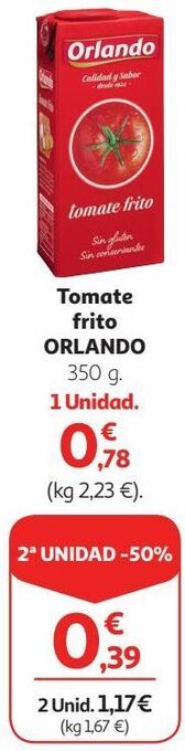 Alcampo Tomate frito orlando oferta