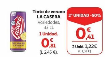 Alcampo Tinto de verano la casera oferta