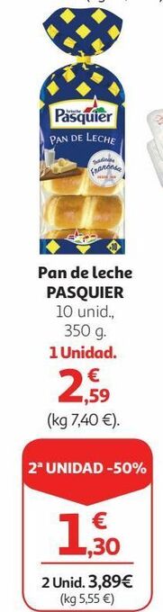 Alcampo Pan de leche pasquier oferta
