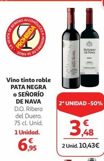 Alcampo Vino tinto pata negra oferta