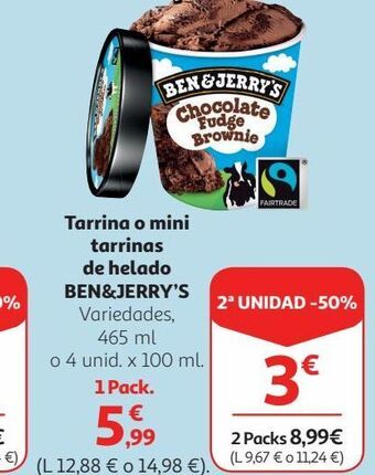 Alcampo Tarrina de helado ben & jerry's oferta