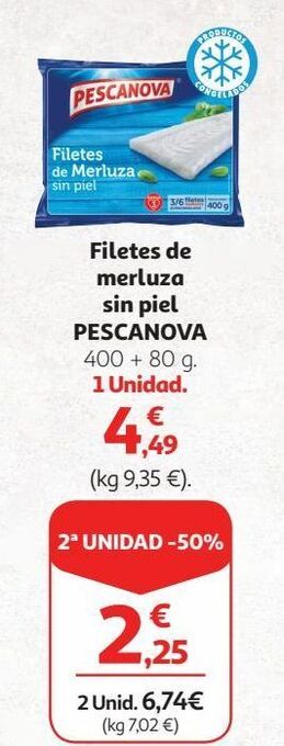 Alcampo Filetes de merluza oferta