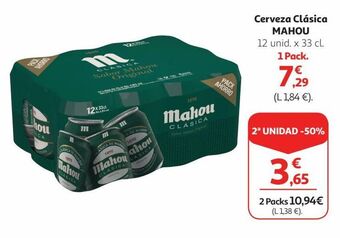 Alcampo Cerveza mahou oferta
