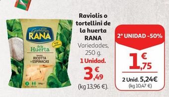 Alcampo Raviolis rana oferta