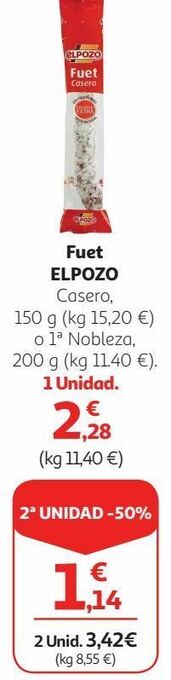 Alcampo Fuet el pozo oferta