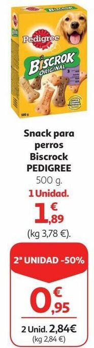 Alcampo Snacks para mascotas pedigree oferta