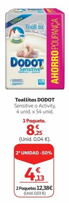 Alcampo Toallitas húmedas para bebé dodot oferta