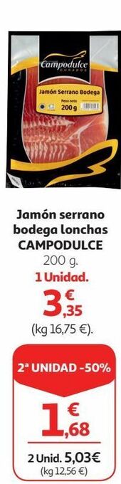 Alcampo Jamón serrano campodulce oferta