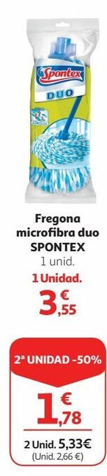 Alcampo Fregona de microfibra spontex oferta