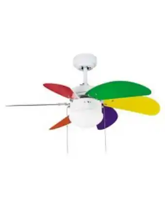 ferrOkey Ventilador techo 84x30-41cm metal blanco tabit reversible 85-790-06-666 cristalrecord oferta