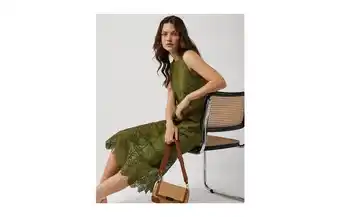 Roberto Verino Vestido largo encaje verde oferta
