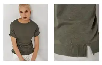 Roberto Verino Camiseta punto verde oscuro manga murciélago oferta